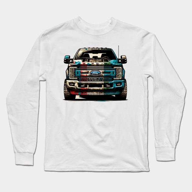 Ford F250 Long Sleeve T-Shirt by Vehicles-Art